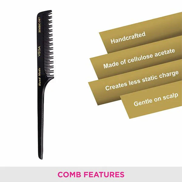 VEGA HANDMADE BLACK HAIR COMB HMBC 307