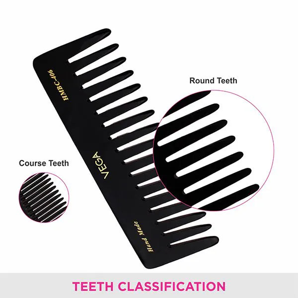 VEGA HANDMADE BLACK HAIR COMB HMBC 406 1 N