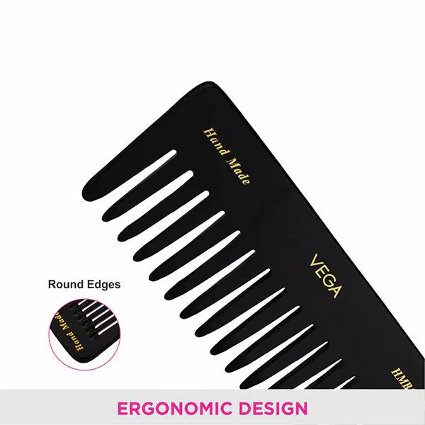 VEGA HANDMADE BLACK HAIR COMB HMBC 406 1 N