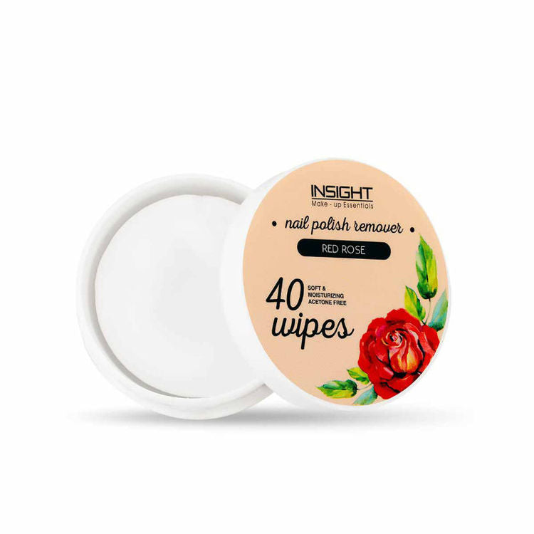 INSIGHT NAIL PAINT REMOVER RED ROSE 45 WIPES
