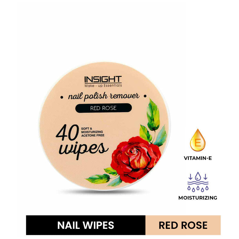 INSIGHT NAIL PAINT REMOVER RED ROSE 45 WIPES