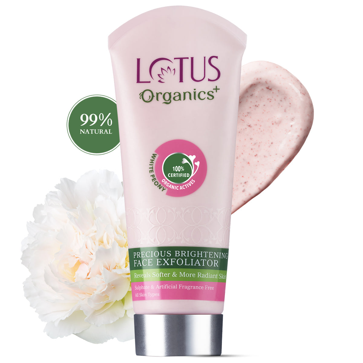 LOTUS ORGANICS PRECIOUS BRIGHTENING EXFOLIATOR 50GM