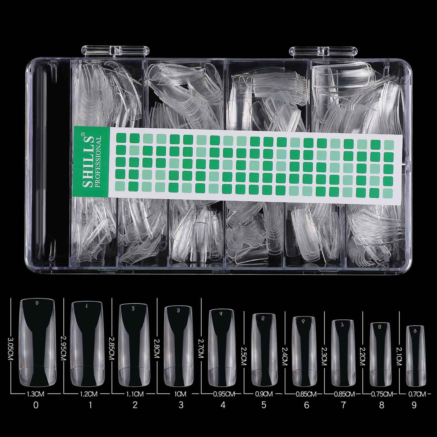 SHILLS NAIL TIPS HALF-COVER (CLEAR)