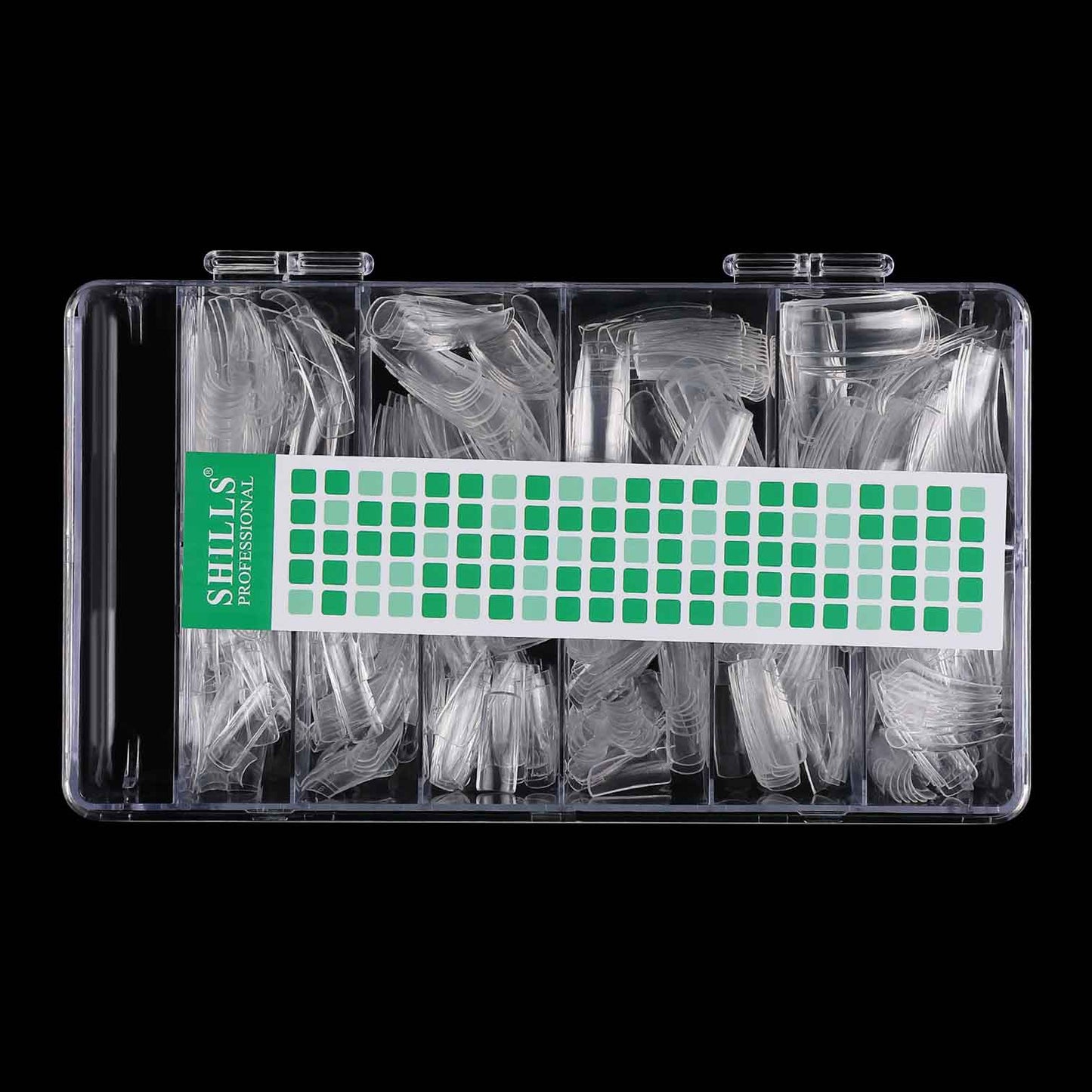 शिल्स नेल टिप्स हाफ-कवर (साफ़)