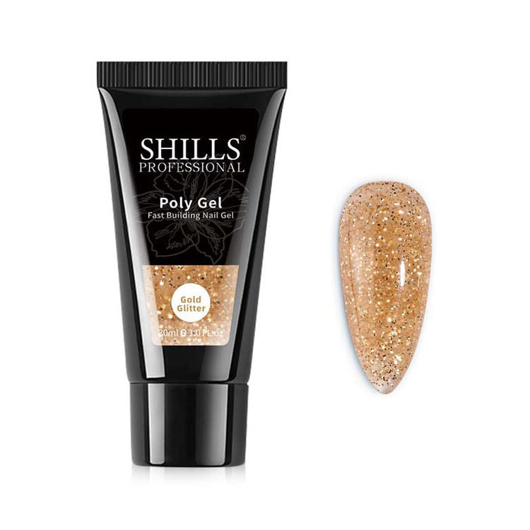 शिल्स पॉली जेल गोल्ड ग्लिटर 30 एमएल