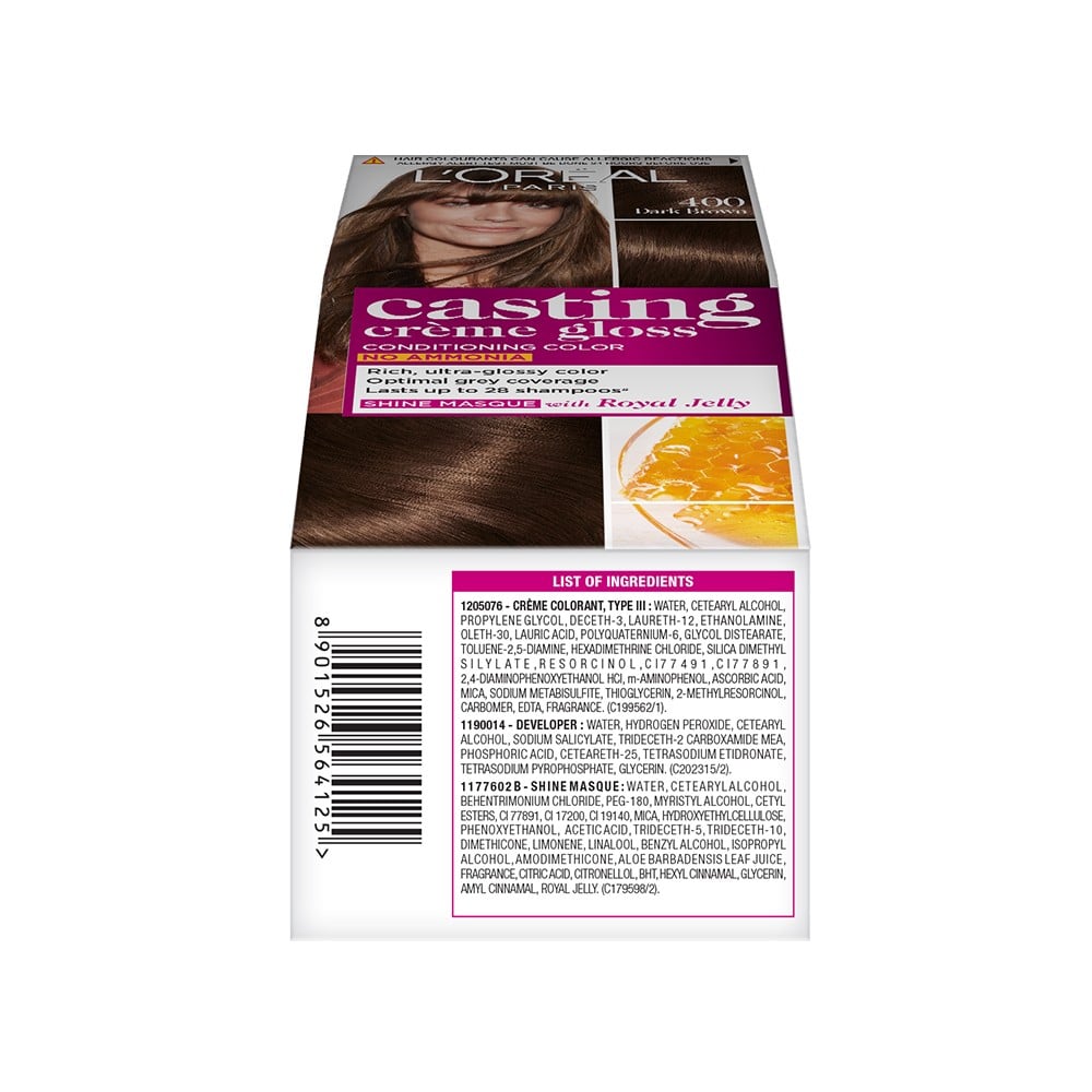 LOREAL CASTING CREME GLOSS CONDITIONING COLOR NO AMMONIA 400 DARK BROWN 21G+24ML