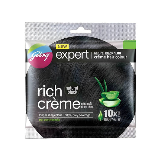 GODREJ RICH CREME 1.00 NATURAL BLACK 20G+20ML