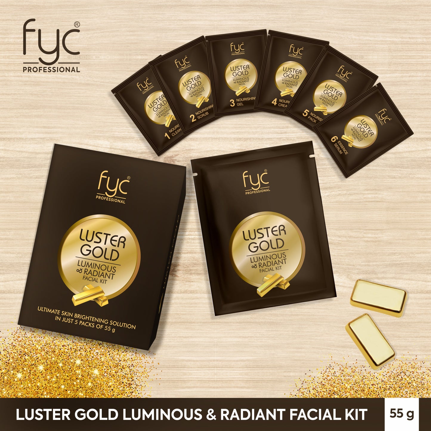 FYC PROFESSIONAL FACIAL KIT LUSTER GOLD