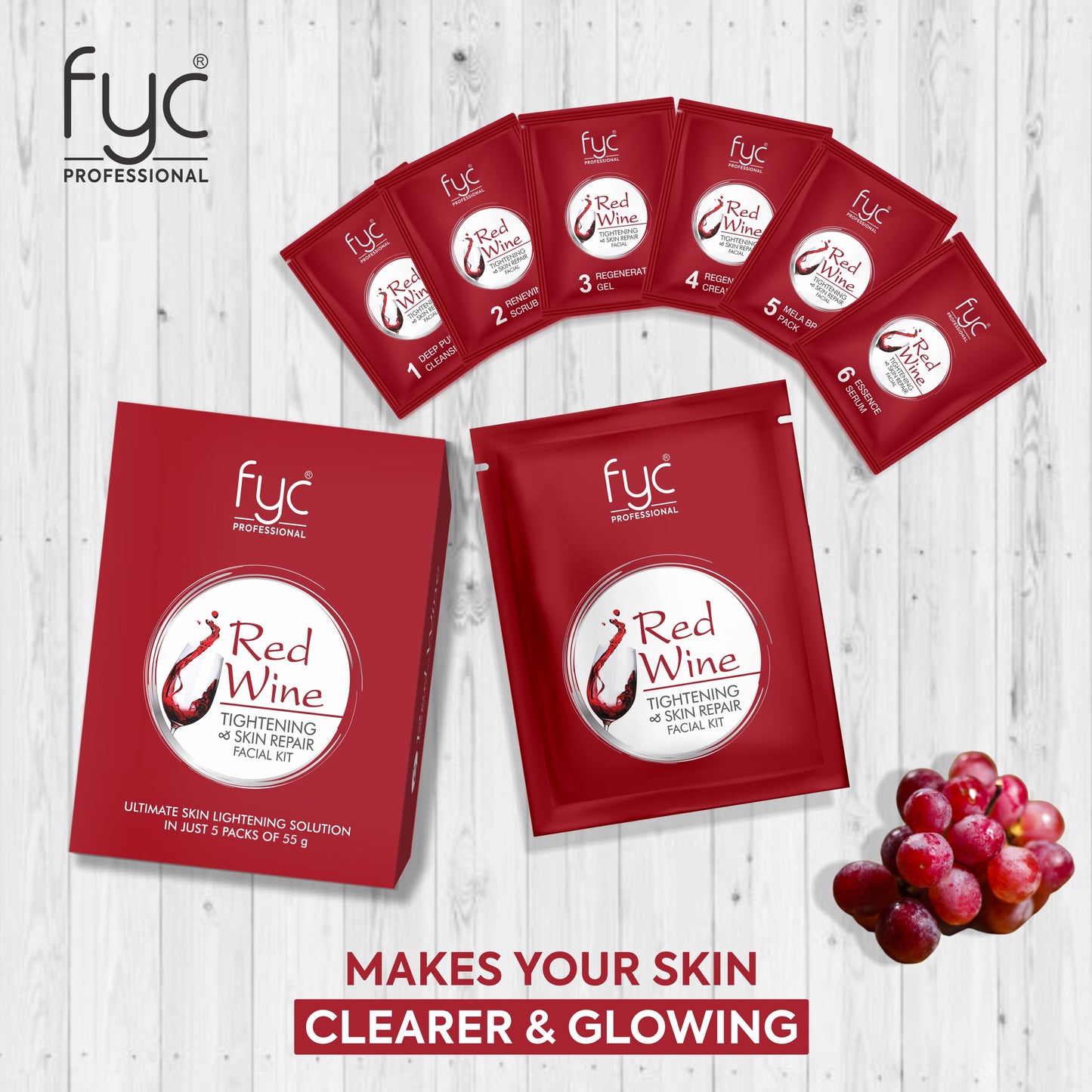 FYC PROFESSIONAL FACIAL KIT RED WINE