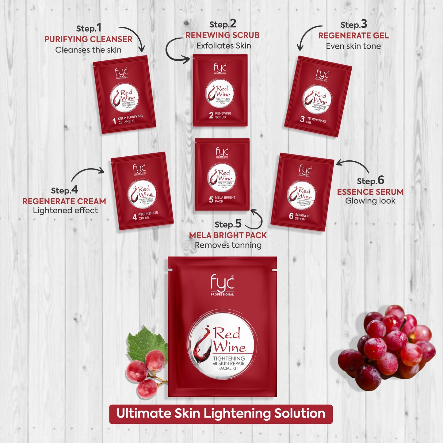 FYC PROFESSIONAL FACIAL KIT RED WINE