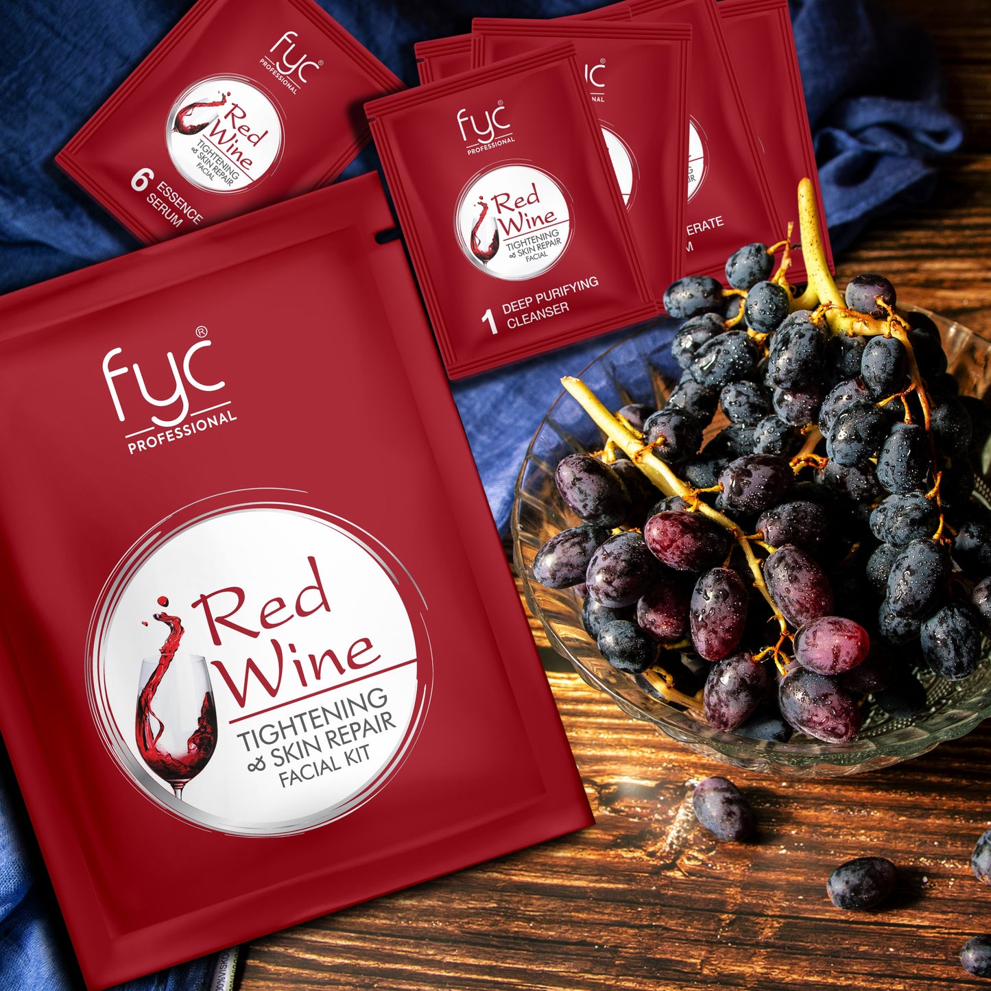 FYC PROFESSIONAL FACIAL KIT RED WINE