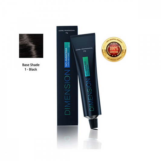 GODREJ PROFESSIONAL DIMENSION NO AMMONIA CREAM HAIR COLOUR SHADE 1 BLACK 70G