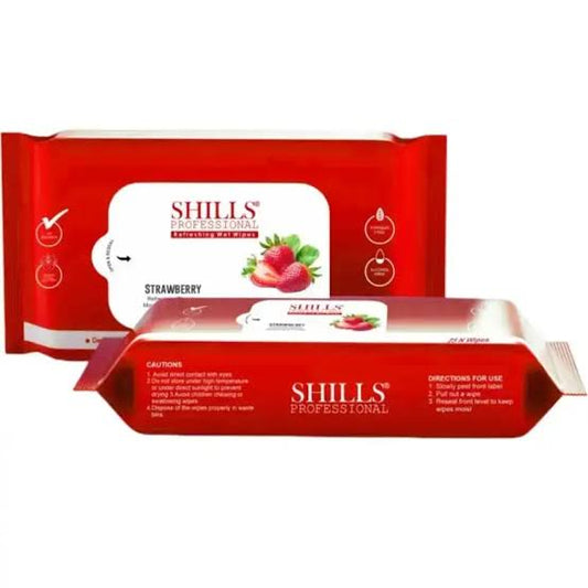 SHILLS WET WIPS STRAWBERRY 1+2=PACK OF3=75N