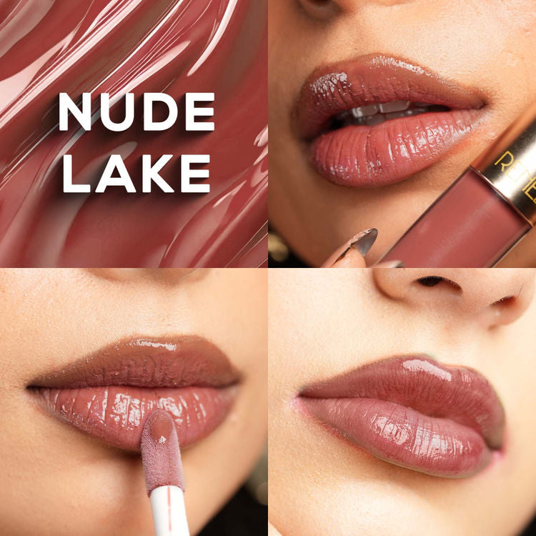 RENEE H2O HYDRATING GLOSSY LIQUID LIPSTICK NUDE LAKE