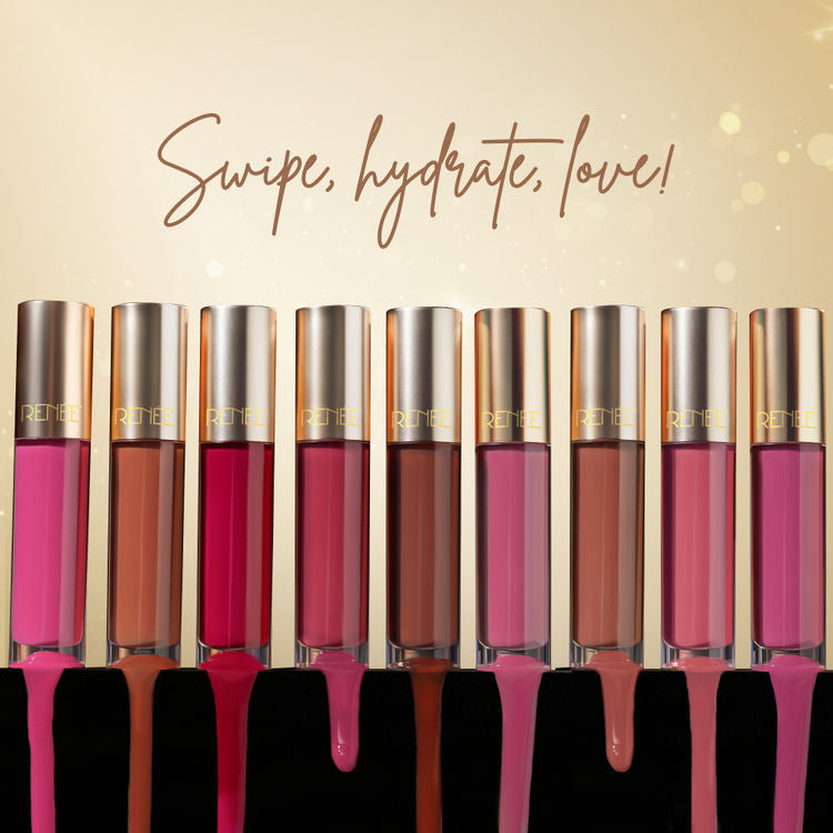 RENEE H2O HYDRATING GLOSSY LIQUID LIPSTICK NUDE LAKE
