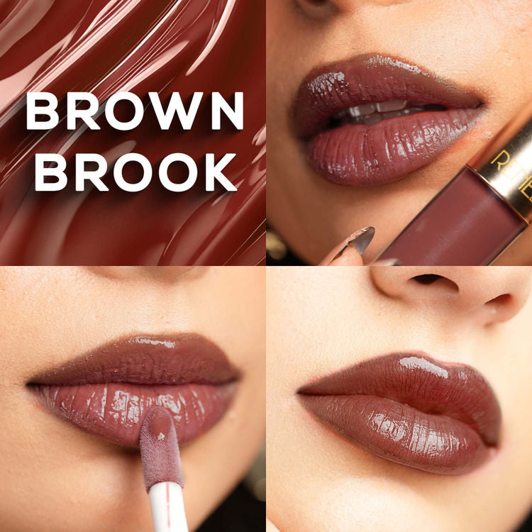 RENEE H2O HYDRATING GLOSSY LIQUID LIPSTICK BROWN BROOK