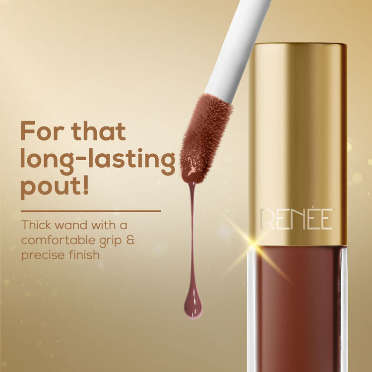 RENEE H2O HYDRATING GLOSSY LIQUID LIPSTICK BROWN BROOK