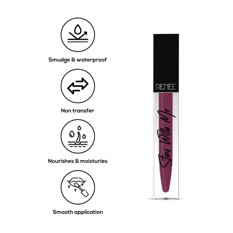 RENEE STAY WITH ME MATTE LIP COLOR PASSION FOR GRAPE 5ML