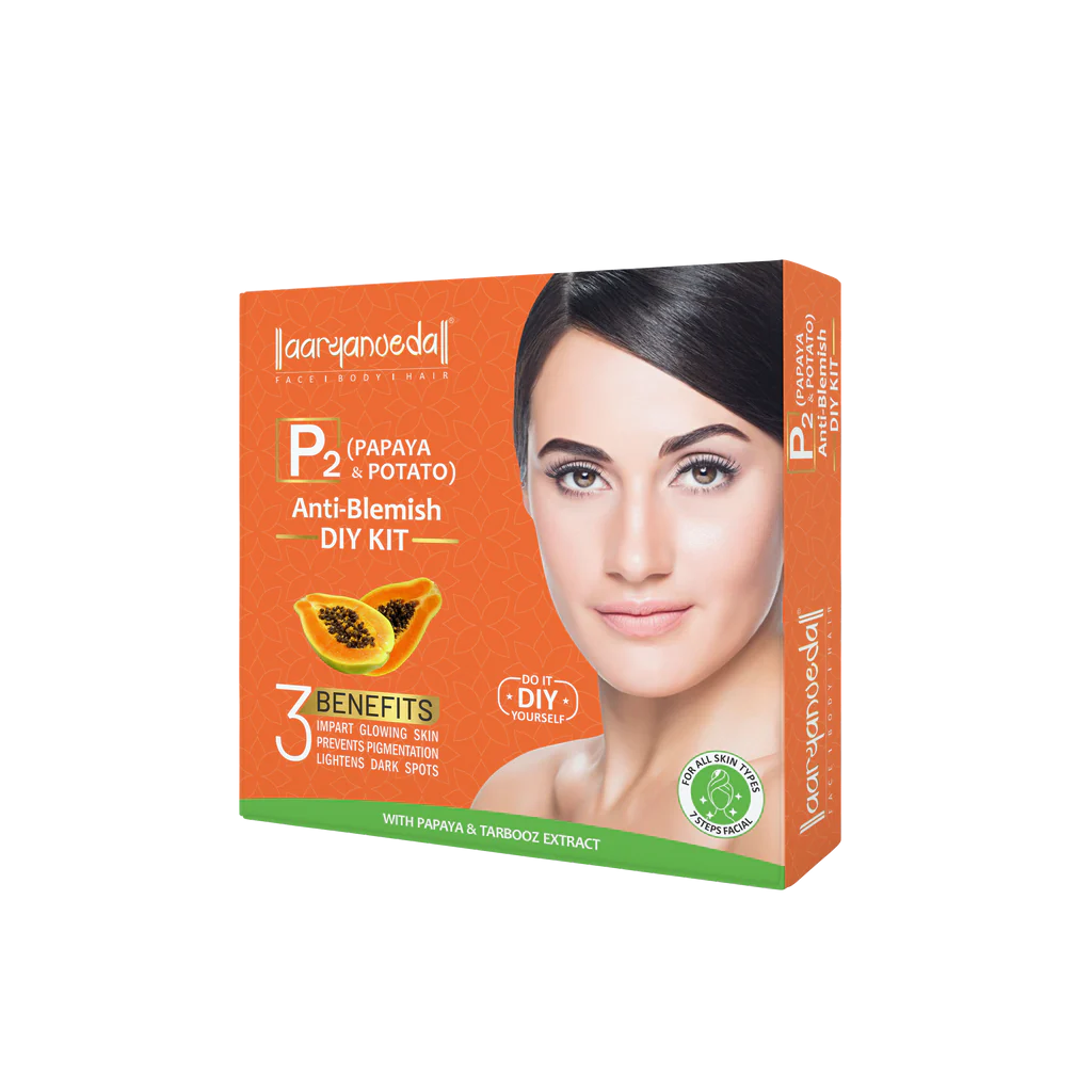 आर्यनवेद एंटी-ब्लेमिश पपीता और आलू DIY किट 45ML