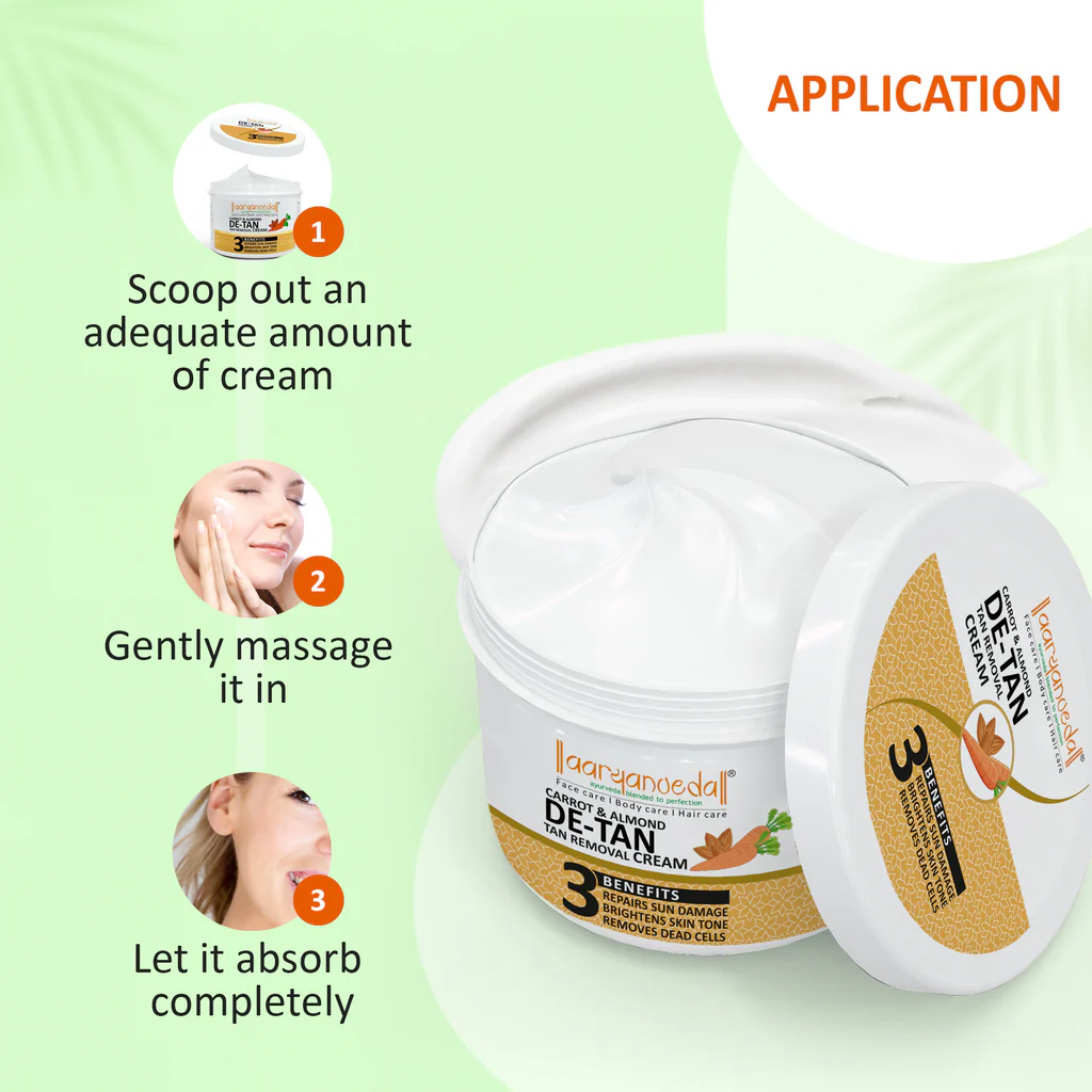 ARYANVEDA CARROT & ALMOND DE TAN TAN REMOVAL PACK 50G
