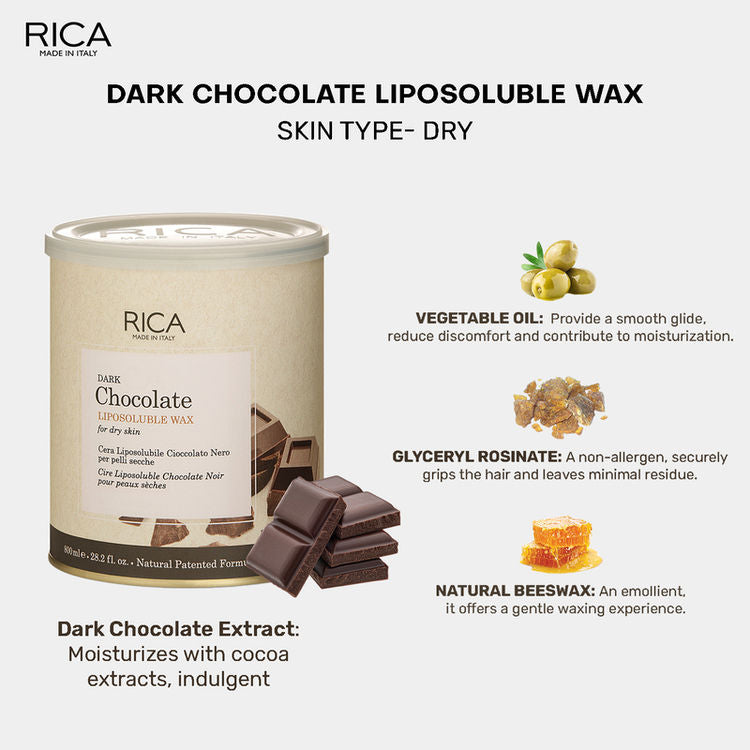 RICA WAX DARK CHOCOLATE 800 ML