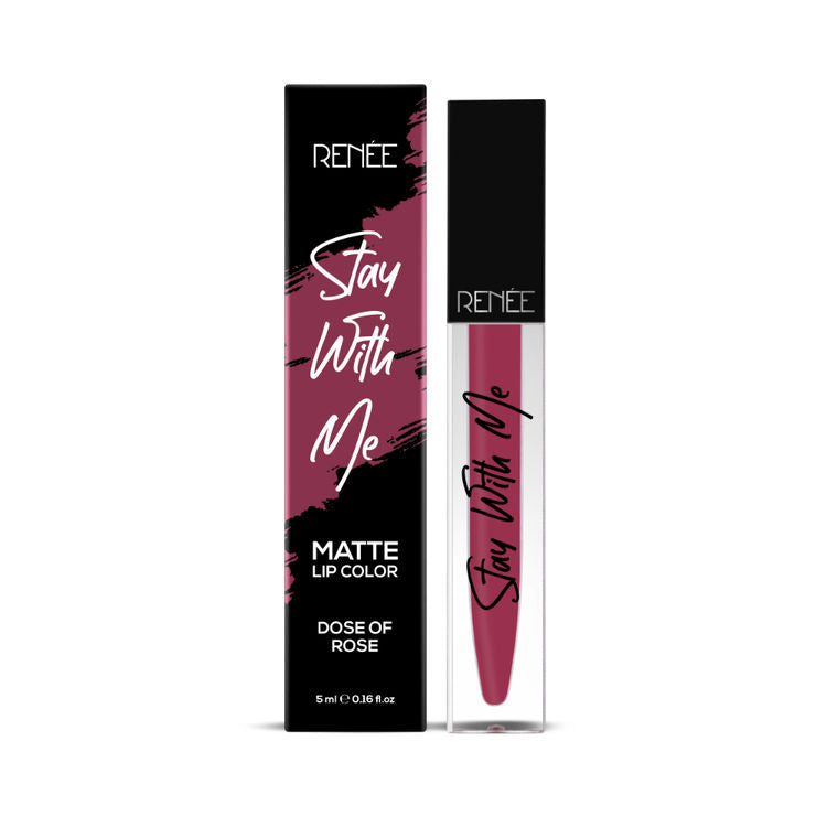 RENEE STAY WITH ME MATTE LIP COLOR DOSE OF ROSE 5ML
