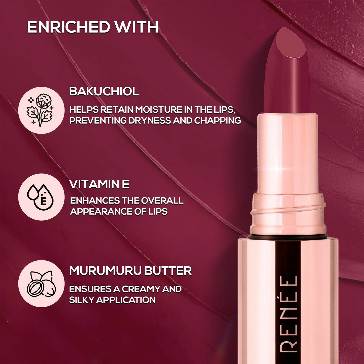 RENEE EVERSTAY HYDRATING LONGSTAY LIPSTICK 03 MAUVE MUSE