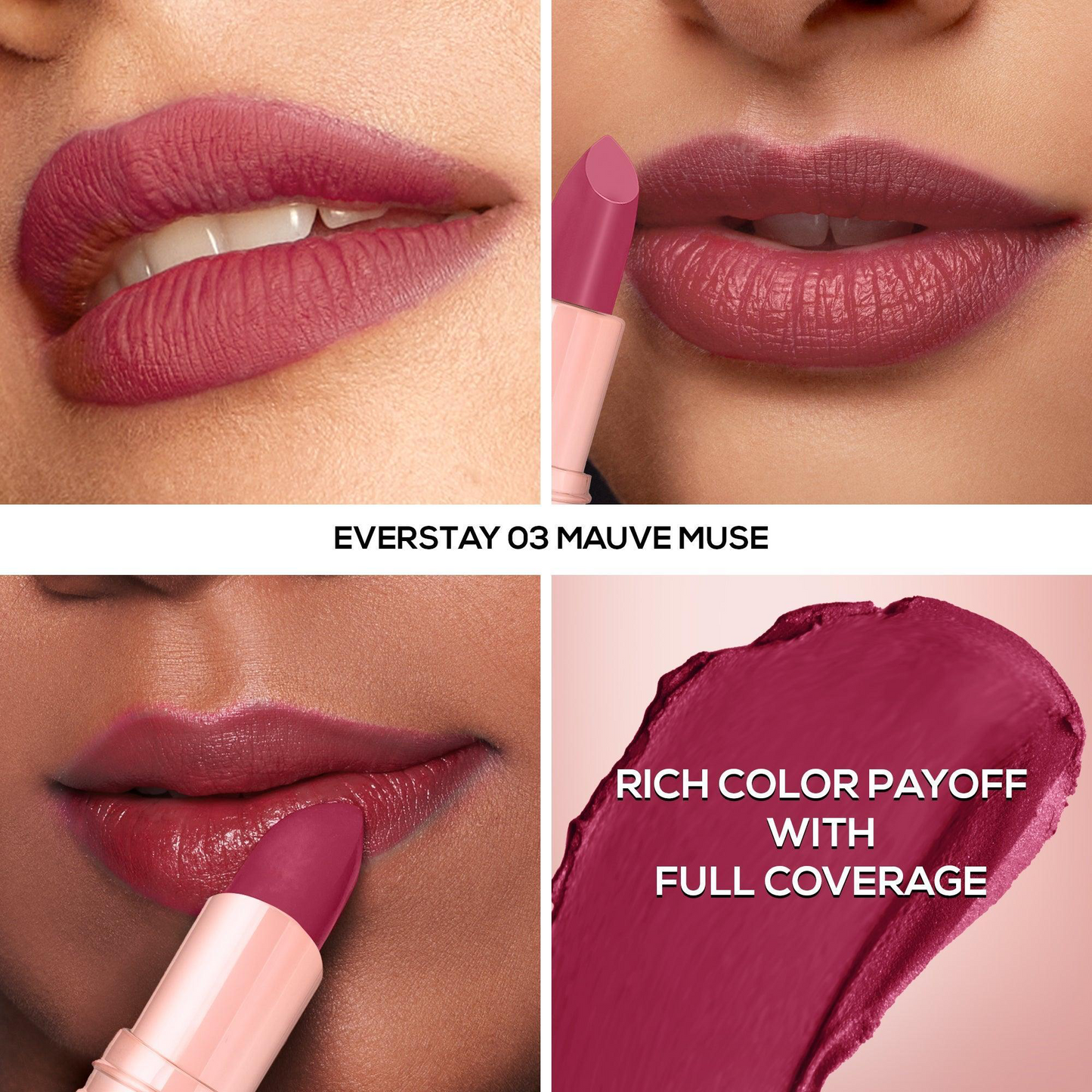 RENEE EVERSTAY HYDRATING LONGSTAY LIPSTICK 03 MAUVE MUSE