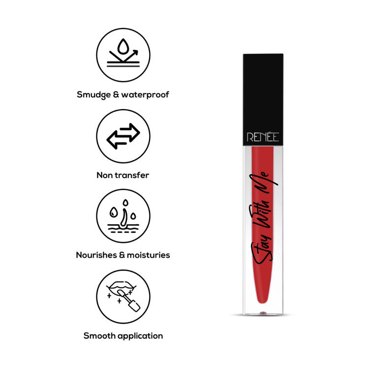 RENEE STAY WITH ME MATTE LIP COLOR RAGE OF RED 5ML