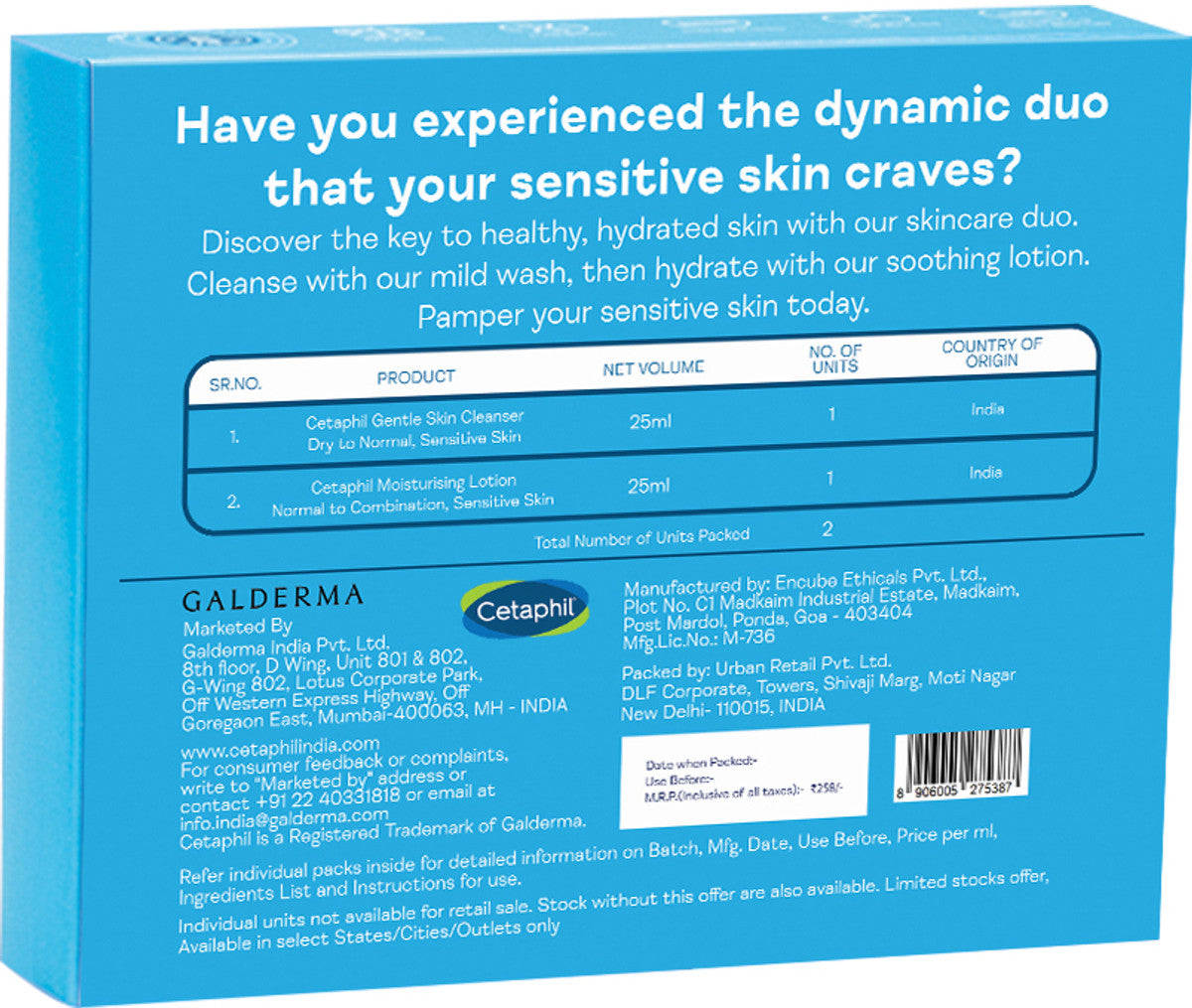 CETAPHIL SENSITIVE SKIN HYDRATION COMBO