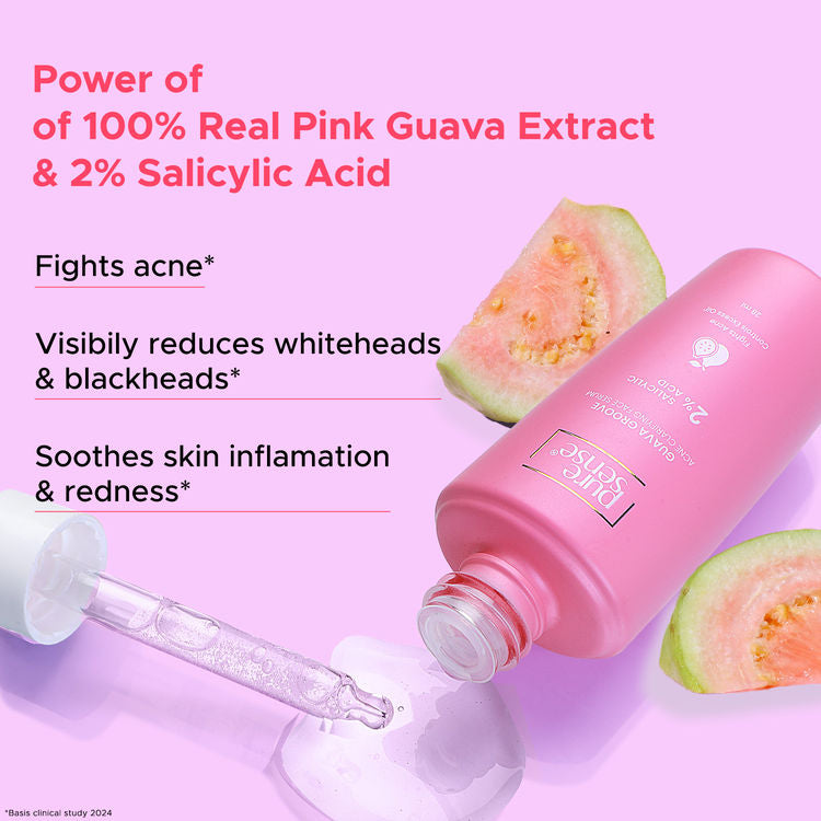 प्योर सेंस गुआवा ग्रूव एक्ने क्लेरिफाइंग फेस सीरम 2% 28ML