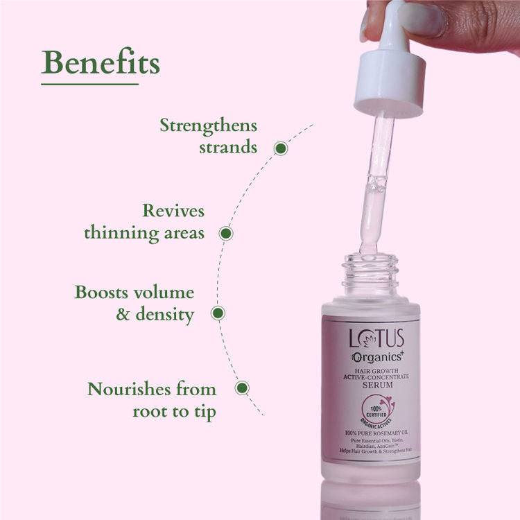 LOTUS ORGANICS HAIR GROWTH ACTIVE-CONCENTRATE SERUM 28ML