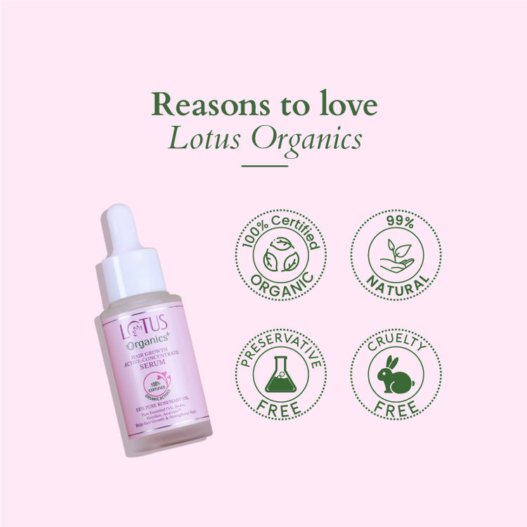 LOTUS ORGANICS HAIR GROWTH ACTIVE-CONCENTRATE SERUM 28ML
