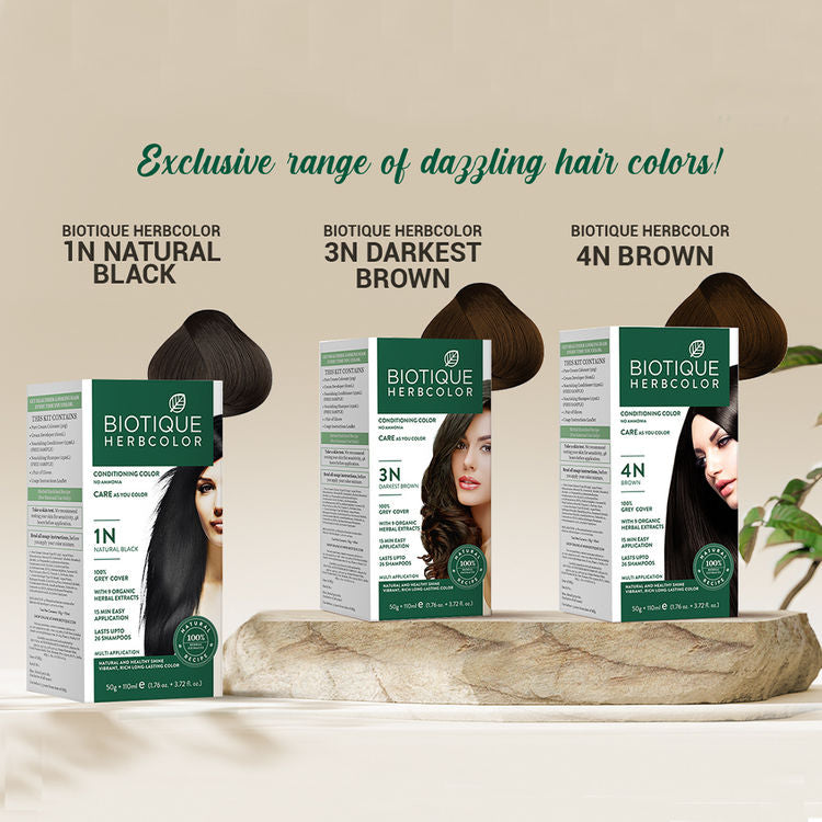 BIOTIQUE HERBCOLOR 4N BROWN 50G + 110ML