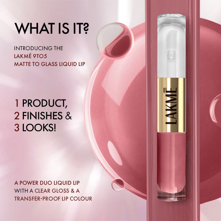 LAKME 9TO5 LIQUID LIPSTICK MATTE TO GLASS MR 03 VINTAGE RED 7.6ML