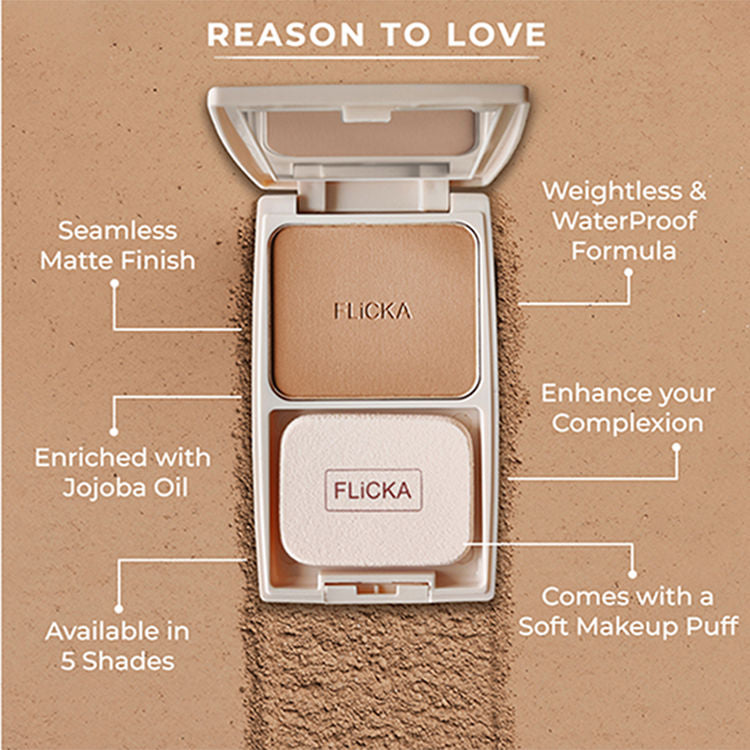 FLICKA DAP AND DANCE PRESSED POWDER 05 COFFEE 10G