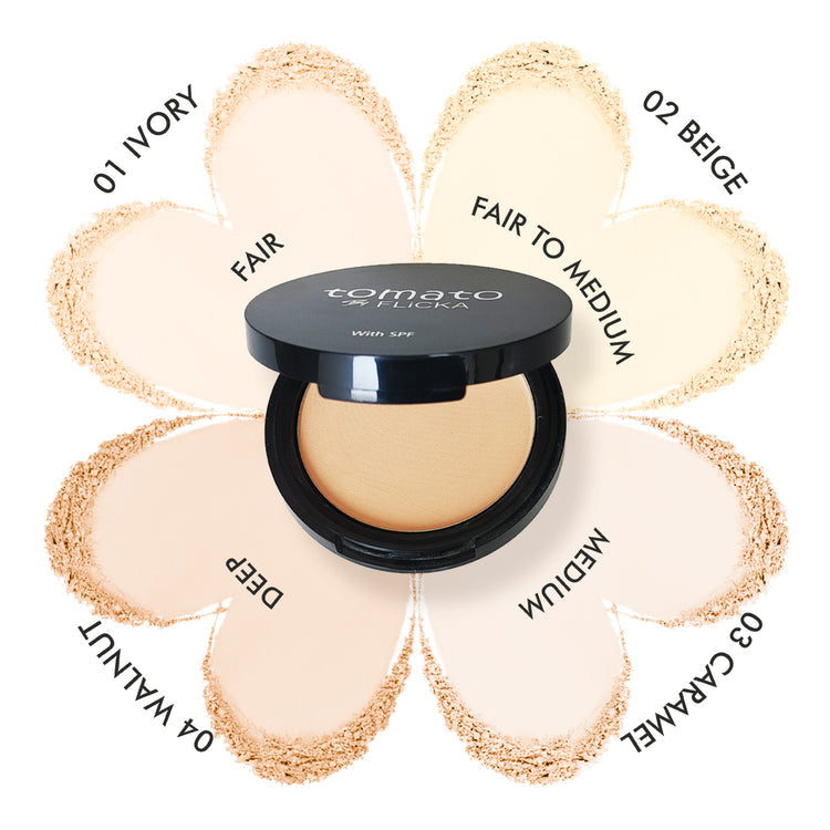 FLICKA TOMATO COMPACT POWDER 04 WALNUT 9G