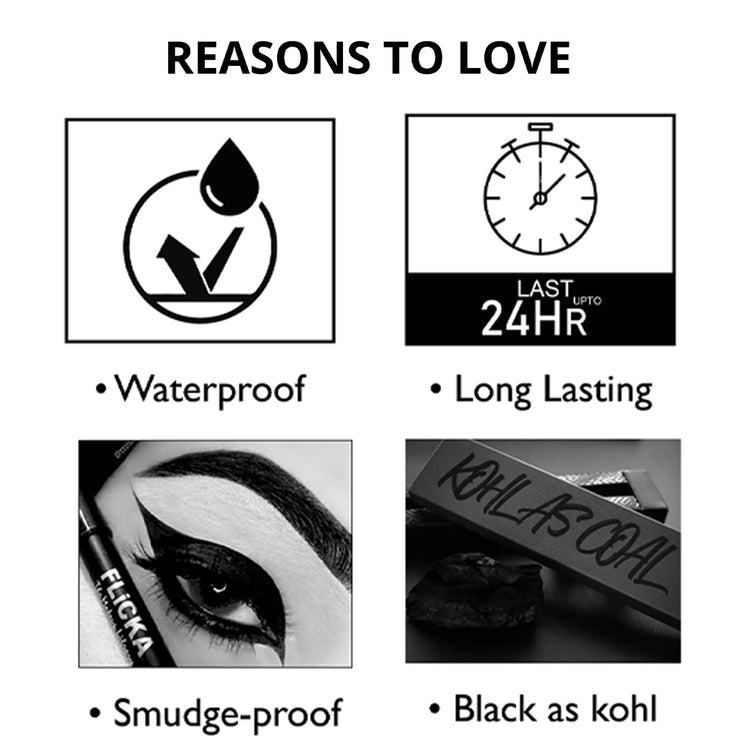 FLICKA KOHL AS COAL WATER PROOF EYE PENCIL