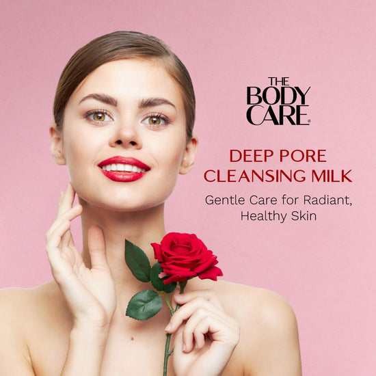 बॉडी केयर डीप पोर्स क्लींजिंग मिल्क विद रोज़ एक्सट्रेक्ट 300 एमएल