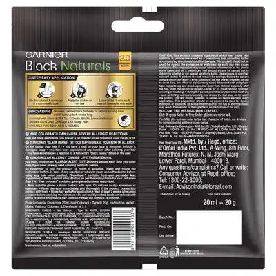 GARNIER BLACK NATURALS 2.0 ORIGINAL BLACK 20 G
