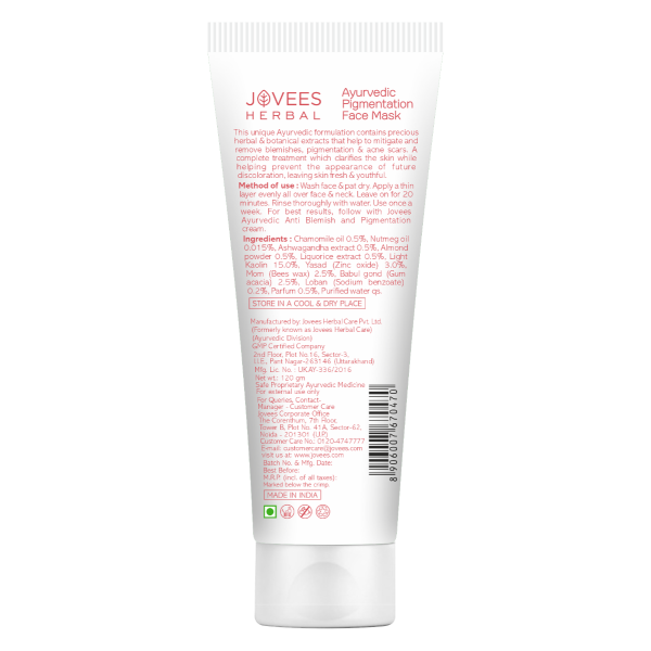 JOVEES ANTI BLEMISH PIGMENTATION FACE MASK 120G