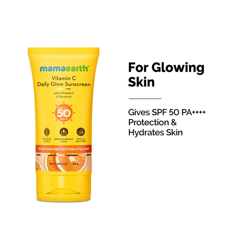 MAMAEARTH VITAMIN C GLOW SUNSCREEN 50 GM