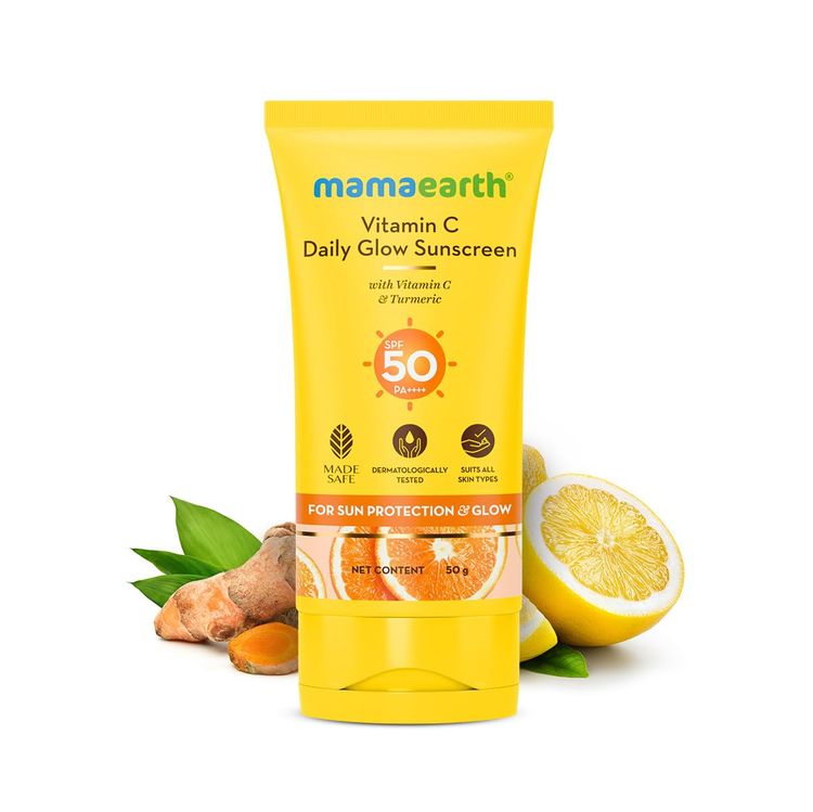 MAMAEARTH VITAMIN C GLOW SUNSCREEN 50 GM
