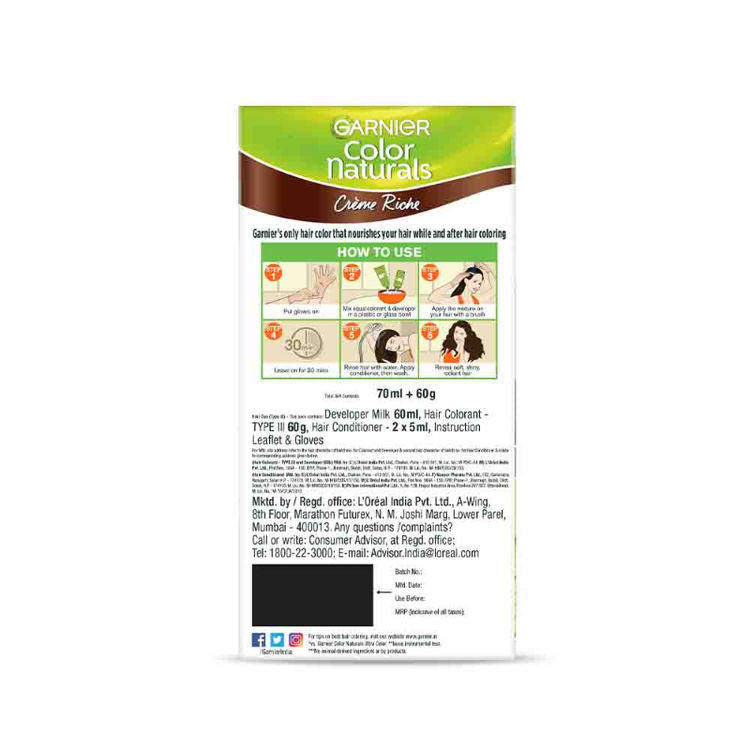 GARNIER COLOR NATURALS 5 LIGHT BROWN BOX