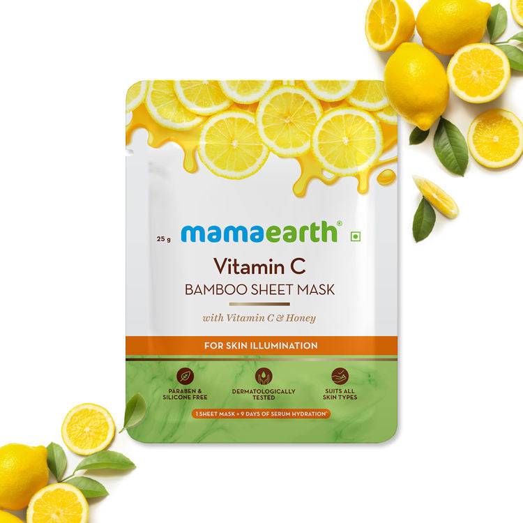 MAMAEARTH SHEET MASK VITAMIN C BAMBOO