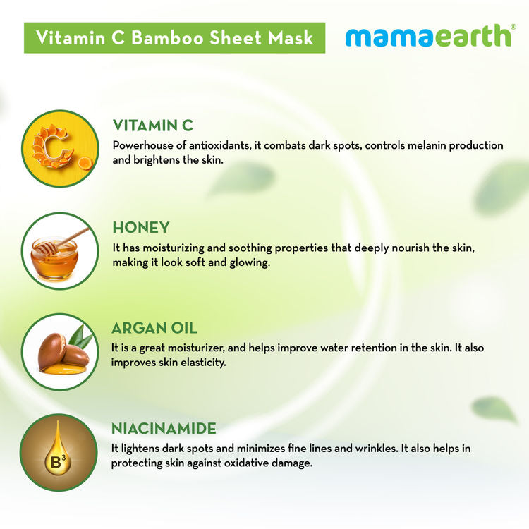 MAMAEARTH SHEET MASK VITAMIN C BAMBOO