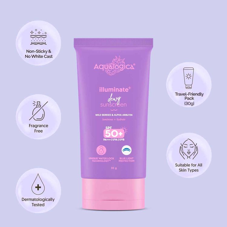 AQUALOGICA ILLUMINATE DEWY SUNSCREEN SPF50+ 30G