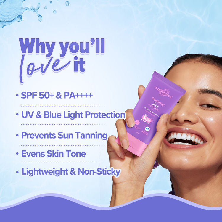 AQUALOGICA ILLUMINATE DEWY SUNSCREEN SPF50+ 30G