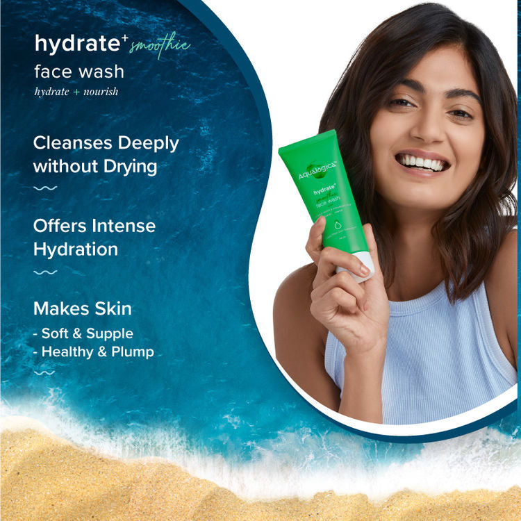 AQUALOGICA HYDRATE+SMOOTHIE FACE WASH 100ML