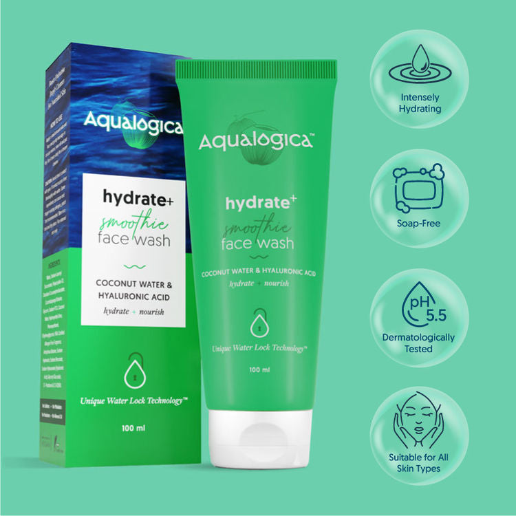 AQUALOGICA HYDRATE+SMOOTHIE FACE WASH 100ML
